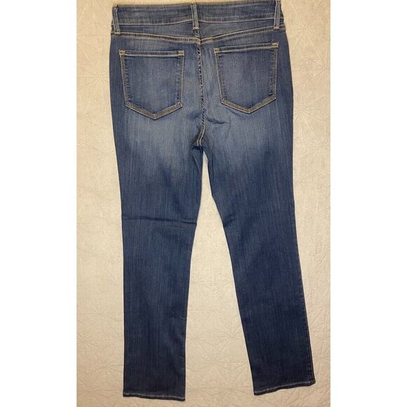 NYDJ Jeans Womens 8 Blue Marilyn Straight Lift Tuck Stretch Preppy Denim - Picture 3 of 4